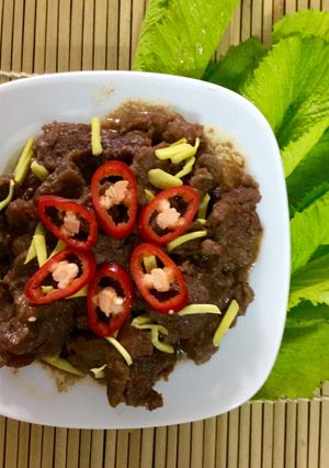 Hình của món Thịt bò kho gừng.