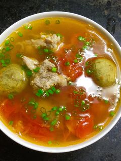 Hình của món Sườn heo nấu sấu.