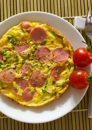 Hình của món Trứng "pizza".