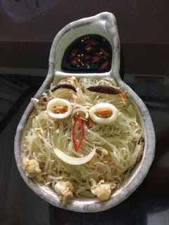 Hình của món Miến xào hải sản..
