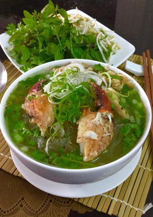 Hình của món Miến cua.