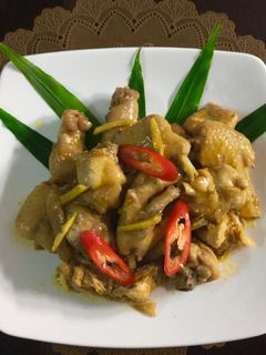 Hình của món Gà xào gừng.