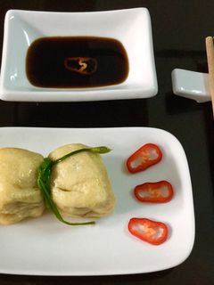 Hình của món Đậu hũ nhồi nấm.