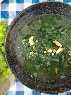 Hình của món Canh rau ngót nấu thịt ghẹ.