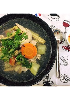 Hình của món Súp gà nấu susu.