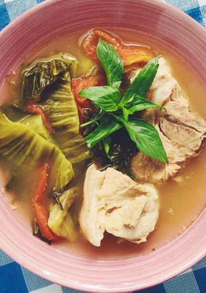 Hình của món Chân giò hầm cải chua.