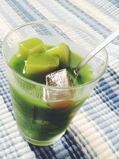 Hình của món matcha đá viên.