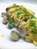 Scialatielli con pescespada, lupini e crema di datterini