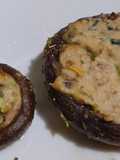 Champiñones rellenos con atún y crema