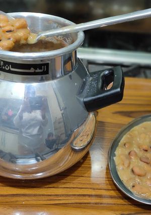 A picture of Egyptian Stewed Fava Beans (Foul Medames) 🧉🧉.