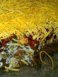 A picture of Denise's 7 Layer Nachoes/dip.