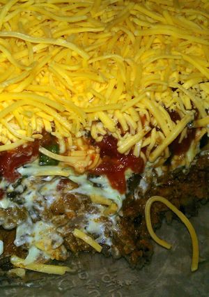 A picture of Denise's 7 Layer Nachoes/dip.