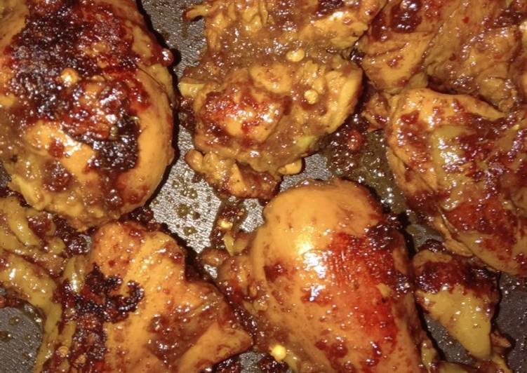 Resep Ayam bakar teflon pedas manis yang Bikin Ngiler