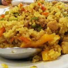 A picture of Half way briani rice.