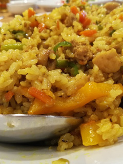 A picture of Half way briani rice.
