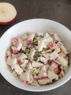 A picture of Apple and cabbage salad.