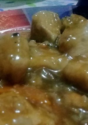 Una foto de Pollo agridulce