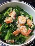 Tumis sayur ceriwis with udang