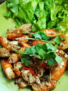 รูปของ กุ้งแม่น้ำผัดพริกเกลือ
