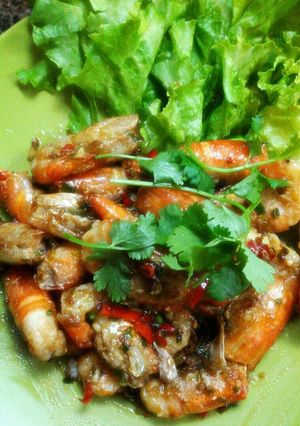 รูปของ กุ้งแม่น้ำผัดพริกเกลือ