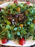 Japanese Watercress Salad with Olive Oil and Vinegar Dressing