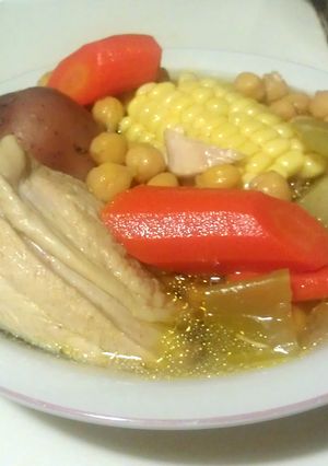 A picture of grandma chicken soup.
