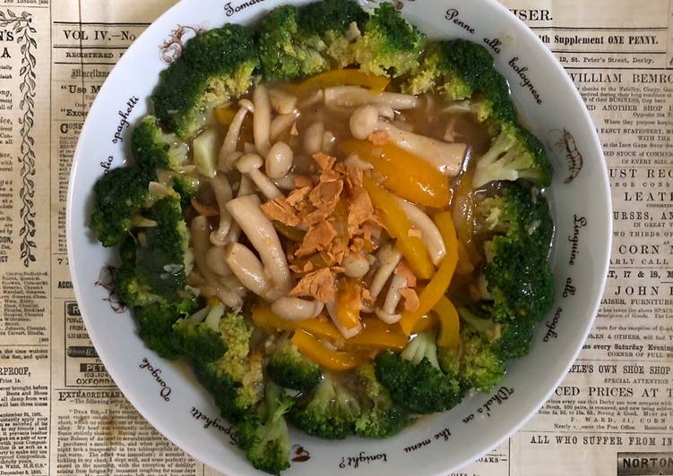Cara meracik #10 Tumis Brokoli Jamur Shimeji Lezat