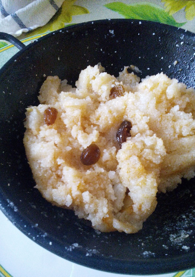 Una foto de Migas de sémola de arroz y pasas