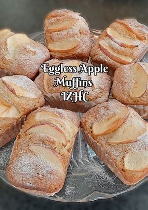 A picture of 🍎🧁Eggless Apple Muffins🧁🍎.