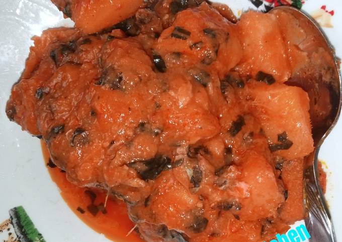 Yam Porridge with vegetable