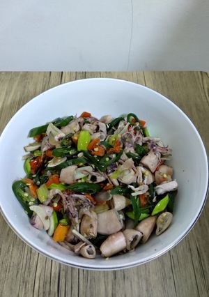 Foto resep Cumi Asin Cabe Ijo Pete