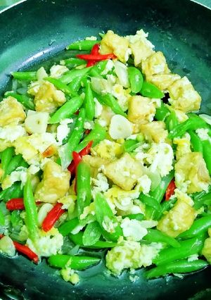 Foto resep Tumis buncis tahu telur orek