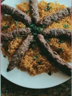 صورة لوصفة الكفتة المشويه والأرز البسمتي
