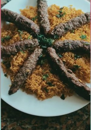 صورة لوصفة الكفتة المشويه والأرز البسمتي