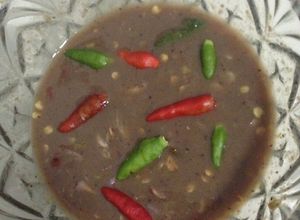 รูปของ น้ำพริกกะปิ Thai spicy shrimp paste dipping sauce