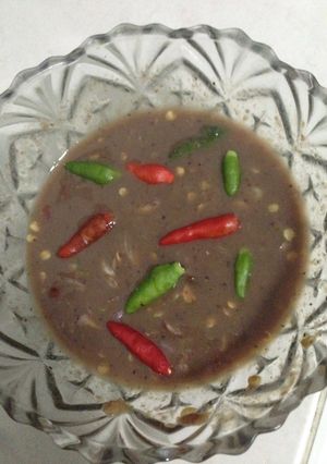 รูปของ น้ำพริกกะปิ Thai spicy shrimp paste dipping sauce