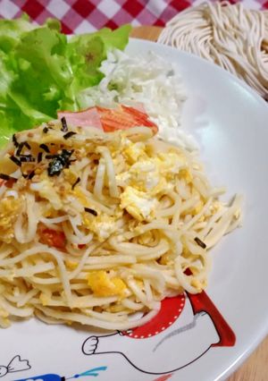 รูปของ หมี่จุกผัดไข่ง่ายๆ (หมี่จุกไก่ไทยพิษณุโลก)