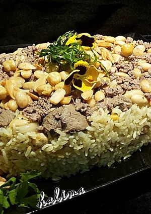صورة لوصفة القدرة الخليلية باللحم