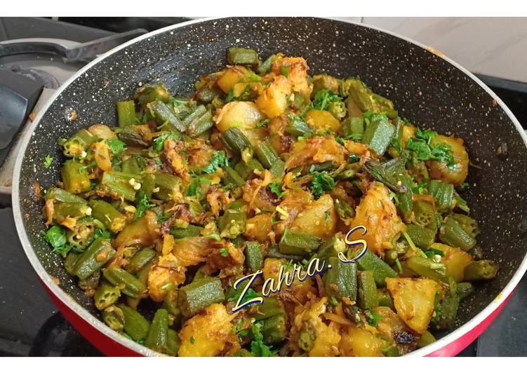 Easiest Way to Make Any-night-of-the-week Bhindi aloo