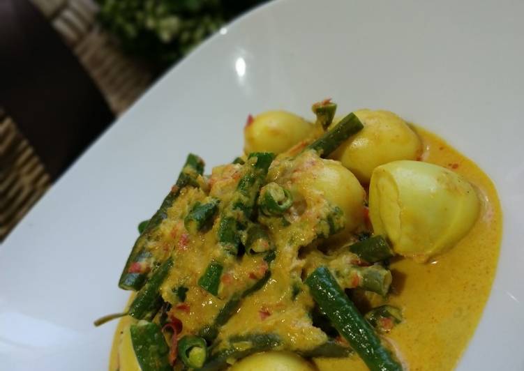 Langkah Mudah untuk Membuat Gulai kacang panjang telur puyuh yang Bikin Ngiler