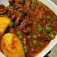Beef stew with peas
