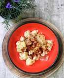Coliflor hervida al toque de ñoras molidas en Mambo