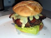 A picture of gourmet burger