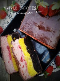 Foto resep Triple Brownies