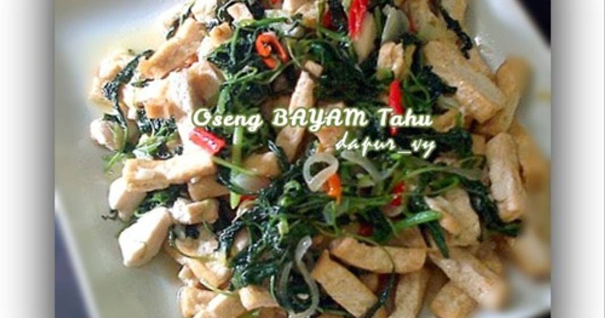 Resep Oseng Bayam Tahu Oleh Dapurvy Cookpad 7861