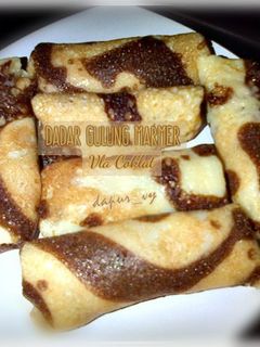 Foto resep DADAR GULUNG MARMER Vla Coklat