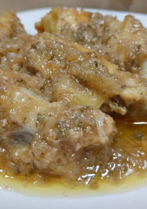 Una foto de Pollo en Salsa de Cebolla