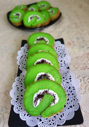 Foto resep Bolu gulung pandan ekonomis