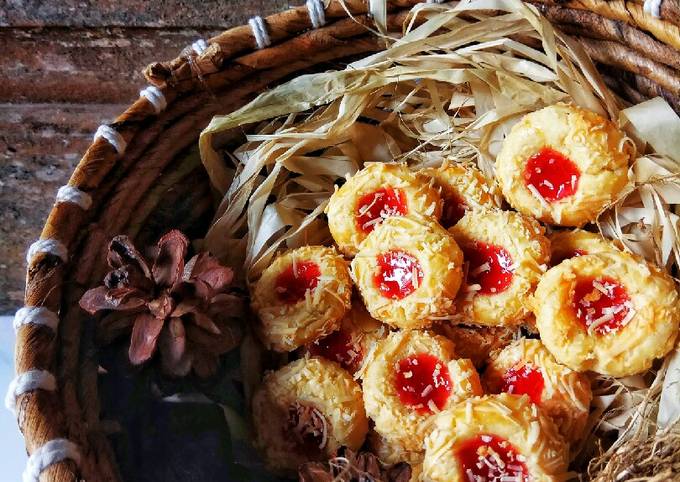 Cheese Strawberry Thumbprint Cookies