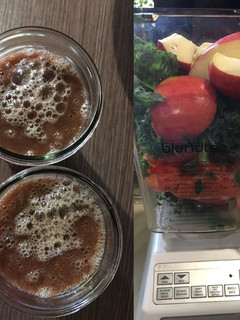 Una foto de Batido de Papaya-Col Rizada-Manzana (smoothie)